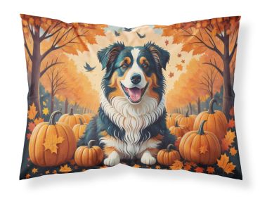 Australian Shepherd Terrier Fall Standard Pillowcase Lightweight Super Soft Easy Care Decorative Artwork Pillowcase, Standard