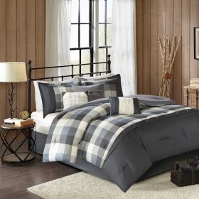 7 Piece Herringbone Comforter Set