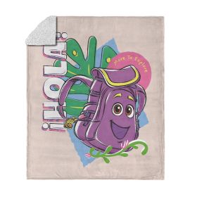 Dora the Explorer Hola Backpack Silk Touch Sherpa Throw Blanket 50 x 60 inches