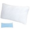 Shredded Memory Foam Pillow Adjustable Cool Pillow with Extra Filling Machine Washable Cover for Side Back Stomach Sleepers
