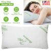 Bamboo Memory Foam Pillow Hypoallergenic Bed Pillow For Head Neck Rest Sleeping Shredded Pillow W/ Washable Cover