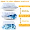 Cooling Memory Foam Pillow Ventilated Soft Bed Pillow w/ Cooling Gel Infused Memory Foam Heat Moisture Reducing Cooling Fiber Breathable Machine Washa