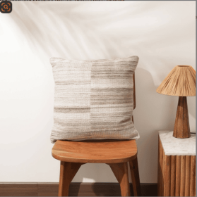 Comfort Crafted Jacquard Machine Woven Throw Pillow-20X20 (Color: Brown)