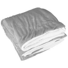 Fleece Throw Blanket Warm Soft Flannel Bed Cover Cuddly Cozy Sofa Travel Car Blanket w/ Queen King Throw Size Optional (Option: FleeceBlanketQueenGrey)