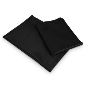 Luxury Silky Satin King Pillowcase Set (Option: 2PcsKingPillowCaseBlack)