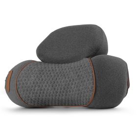 3 In 1 Neck Massager Pillow With Vibration Heating Therapy Airbag Stretching Memory Foam Fillings Ergonomic Cervical Massager With Portable Storage Ba (Option: MassagePillowDarkGrey)