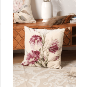 Cotton Velvet Printed Cushion - With Filler (Option: Multi1)