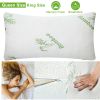 Bamboo Memory Foam Pillow Hypoallergenic Bed Pillow For Head Neck Rest Sleeping Shredded Pillow W/ Washable Cover