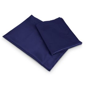 Luxury Silky Satin King Pillowcase Set (Option: 2PcsKingPillowCaseNavy)