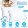 Shredded Memory Foam Pillow Adjustable Cool Pillow with Extra Filling Machine Washable Cover for Side Back Stomach Sleepers