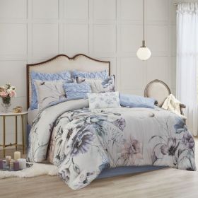 8 Piece Cotton Printed Comforter Set (Color: as Pic)