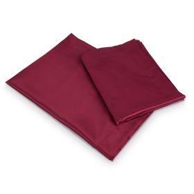 Luxury Silky Satin King Pillowcase Set (Option: 2PcsKingPillowCaseBurgandy)
