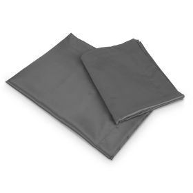 Luxury Silky Satin King Pillowcase Set (Option: 2PcsKingPillowCaseSilver)